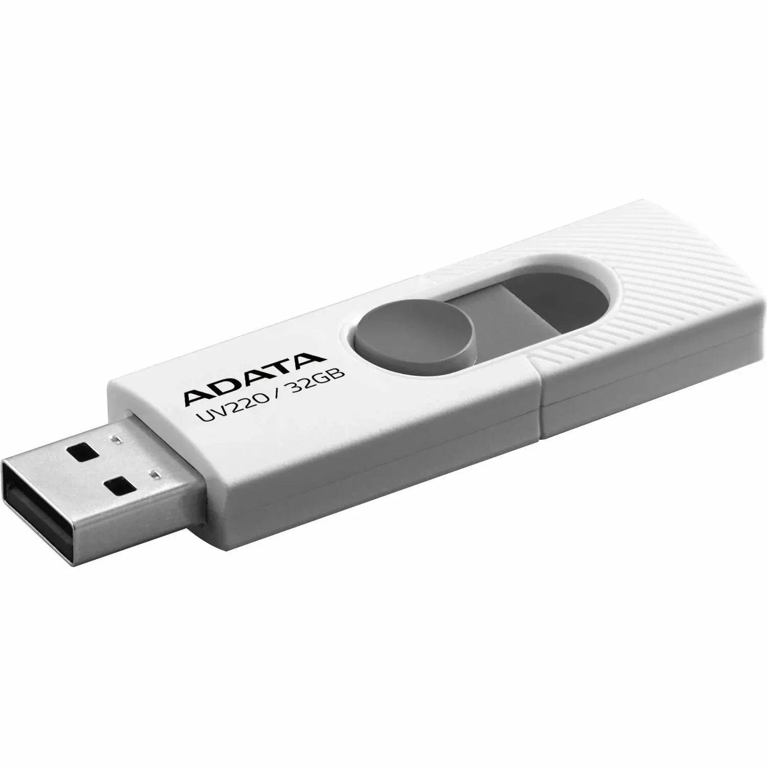 Флешка USB ADATA UV220 (AUV220-32G-RWHGY), 32Gb, USB 2.0, R/W 15/5, белый/серый