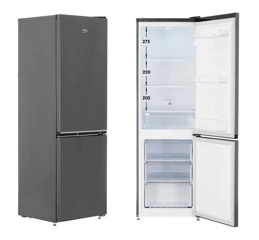 Холодильник Beko B1RCSK272G 54x60x171см 270л серый капельное