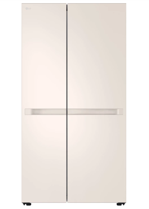 Холодильник LG GC-B257KEHW бежевый двухкамерный 422/206 л., морозилка сбоку, No Frost, Side by Side