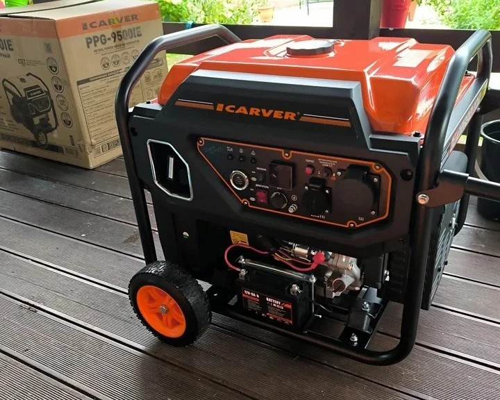 Генератор бензиновый "Carver" PPG -9500IR Инвертор 7,5/8кВт,220В,16А+32А,USB,ATS-порт,дисп,кол,э/ст.