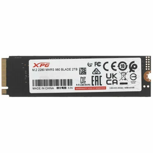 Твердотельный диск 2TB A-DATA XPG MARS 980 BLADE, M.2 2280, PCI-E 5x4, [R/W -14000/13000 MB/s] 3D-NAND