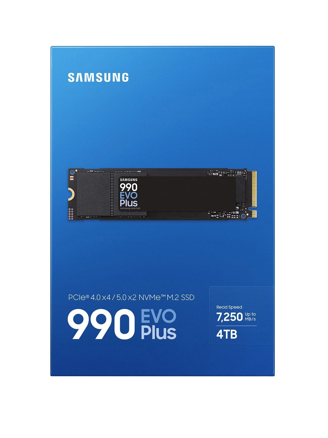 Твердотельный диск 2TB Samsung 990 EVO Plus, M.2, PCI-E 5.0 x2, V-NAND TLC [R/W - 7250/6300 MB/s]
