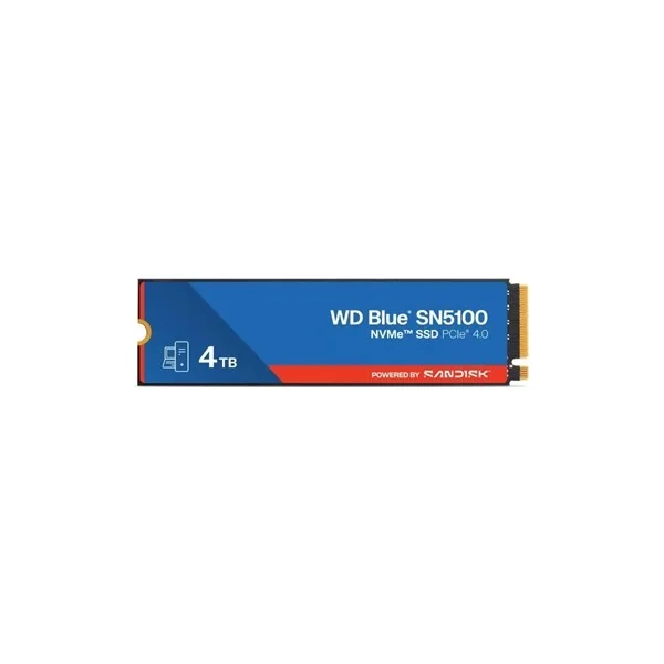 Твердотельный диск 2TB WD Blue SN5100, NVMe, M.2 2280, PCI-E 4x4 [R/W - 7100/6700 MB/s]