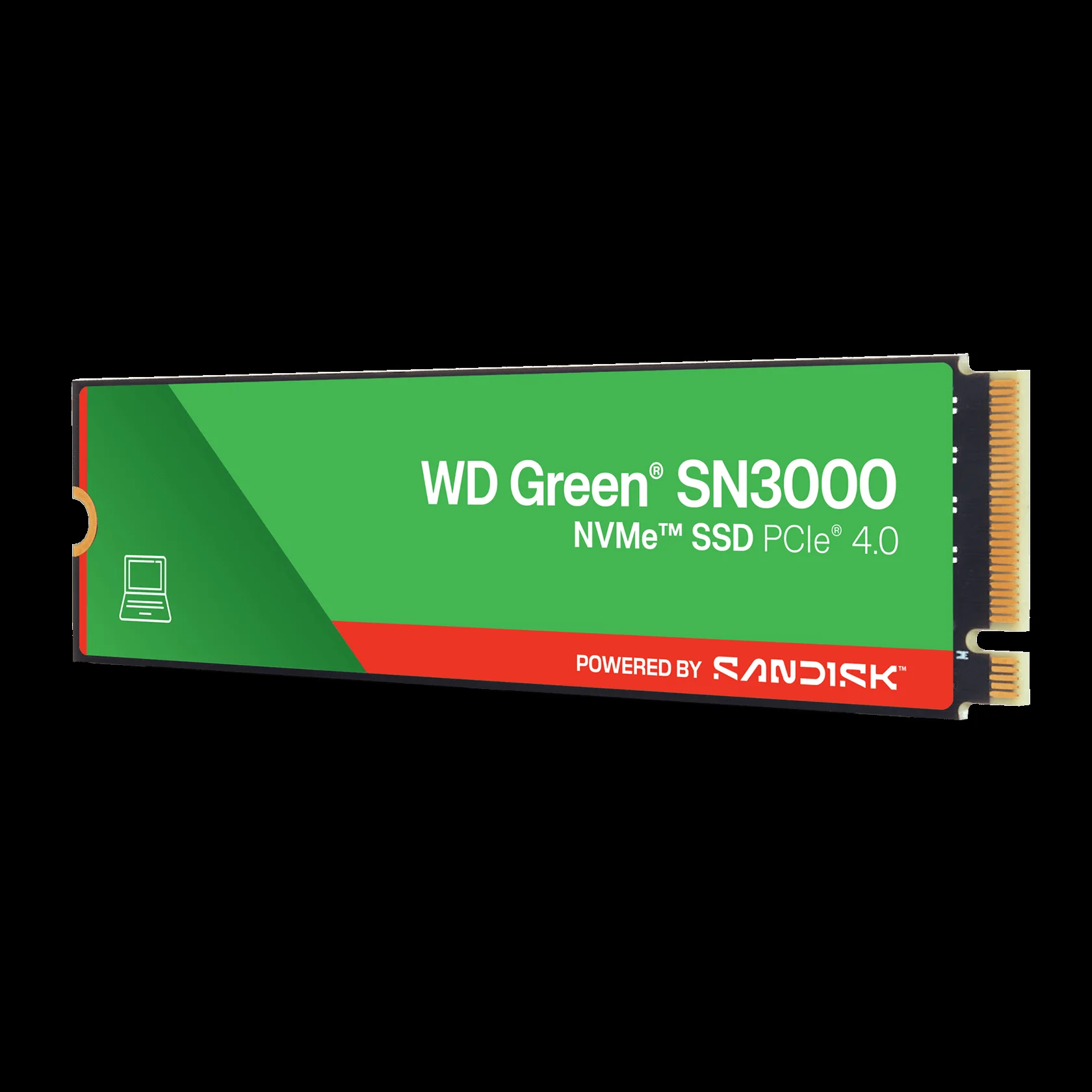 Твердотельный диск 2TB WD Green SN3000, M.2 2280, PCI-E 3x4, [R/W - 5000/4200 MB/s]
