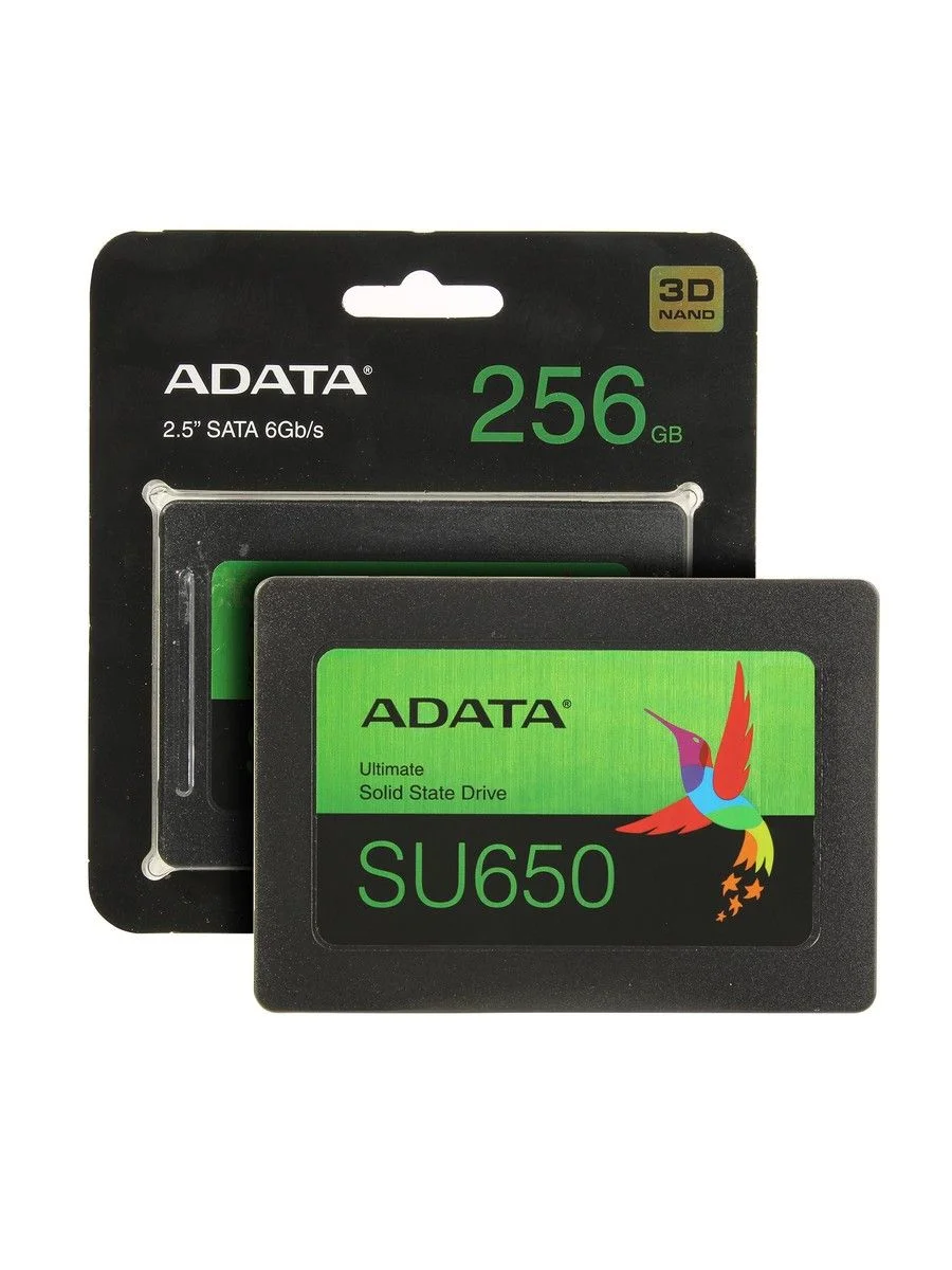 Твердотельный диск 256GB A-DATA Ultimate SU650, 2.5", SATA III, [R/W - 520/450 MB/s] 3D-NAND