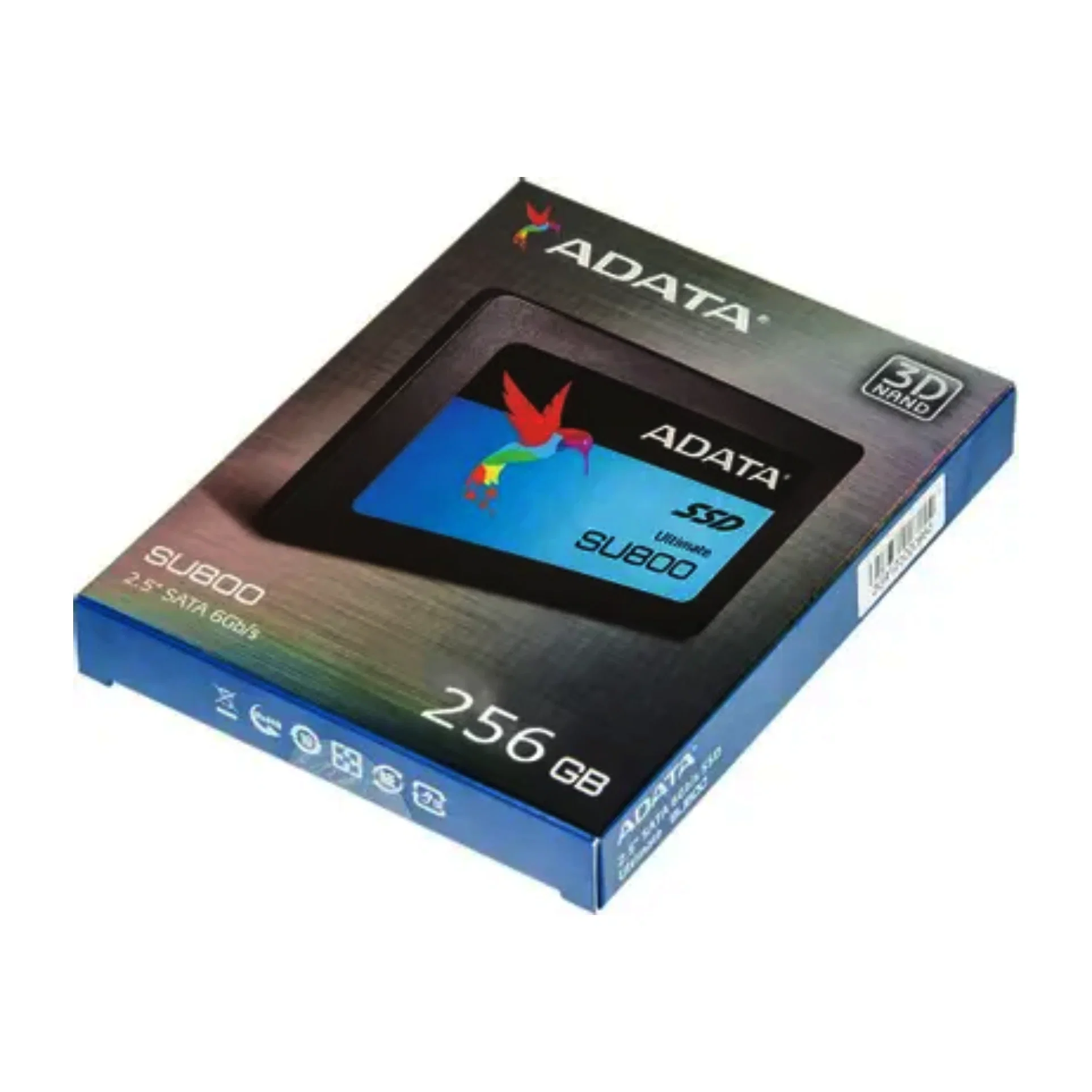 Твердотельный диск 256GB A-DATA Ultimate SU800, 2.5", SATA III, [R/W - 560/520 MB/s] 3D-NAND TLC, SMI