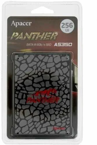 Твердотельный диск 256GB Apacer Panther AS350, 2.5", SATA III, [R/W - 560/540 MB/s] 3D-NAND