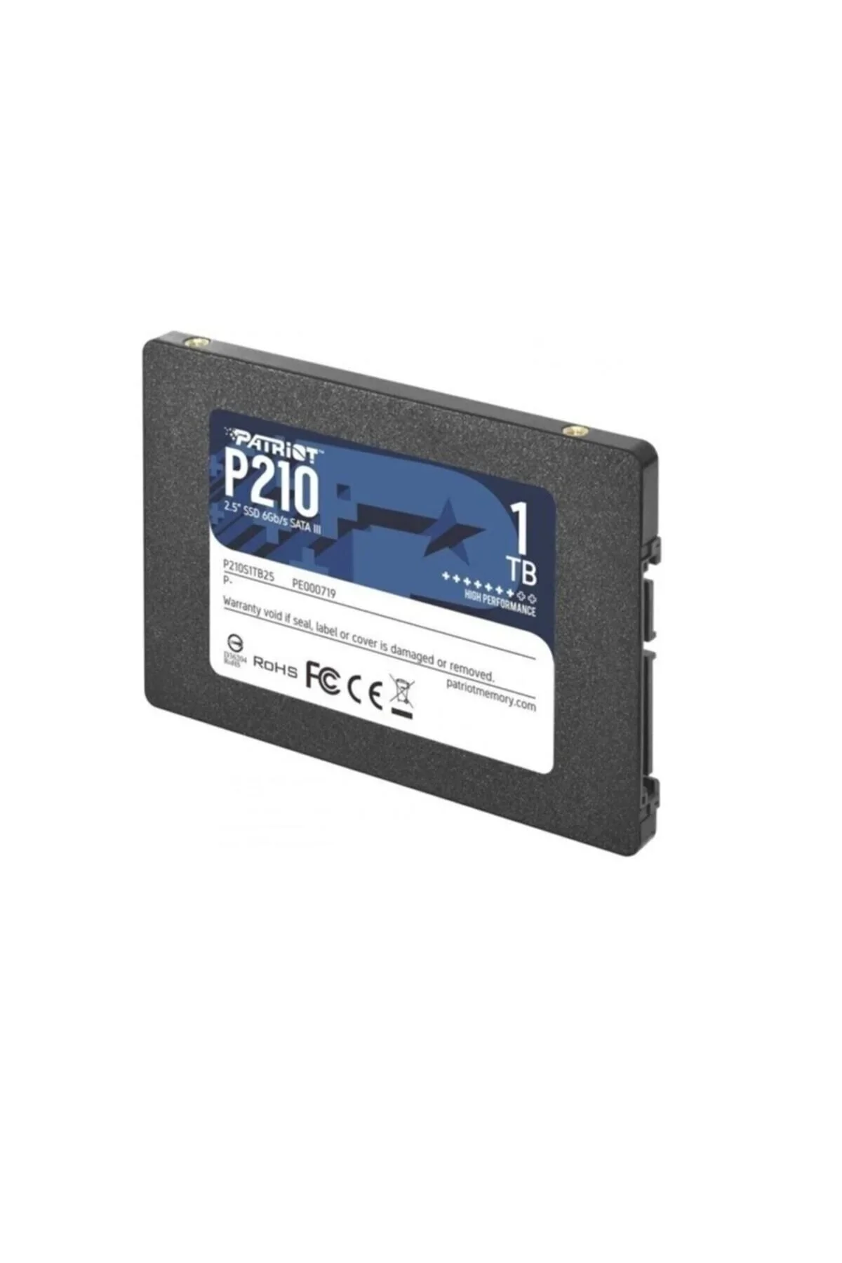 Твердотельный диск 256GB Patriot P210, 2.5", SATA III, [R/W - 500/400 MB/s]