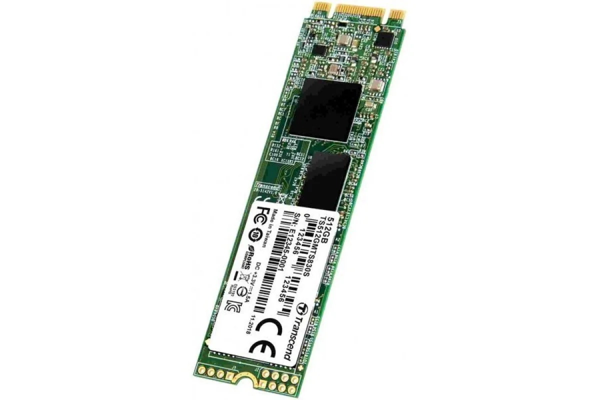Твердотельный диск 4GB Transcend MTS830, M.2 2280, SATA, 3D TLC, with DRAM [R/W - 560/520 MB/s]