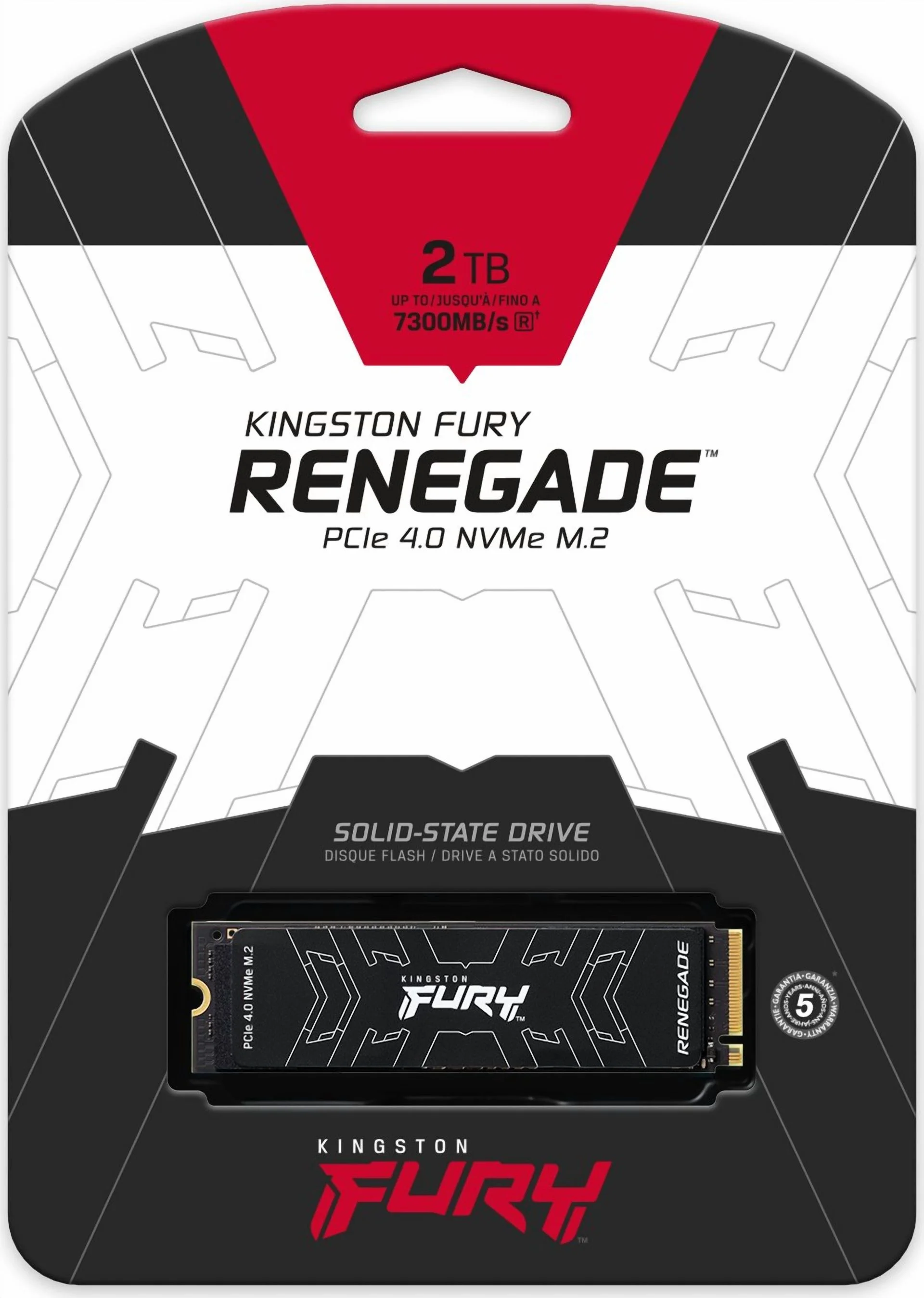 Твердотельный диск 4TB Kingston Fury Renegade M.2, NVMe,PCI-E 4.0 x4 [R/W - 7300/6000 MB/s]