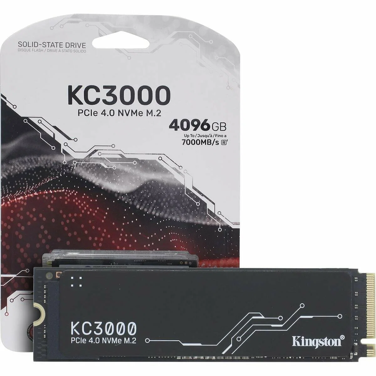 Твердотельный диск 4TB Kingston KC3000 M.2, NVMe,PCI-E 3.0 x4 [R/W - 7000/7000 MB/s]