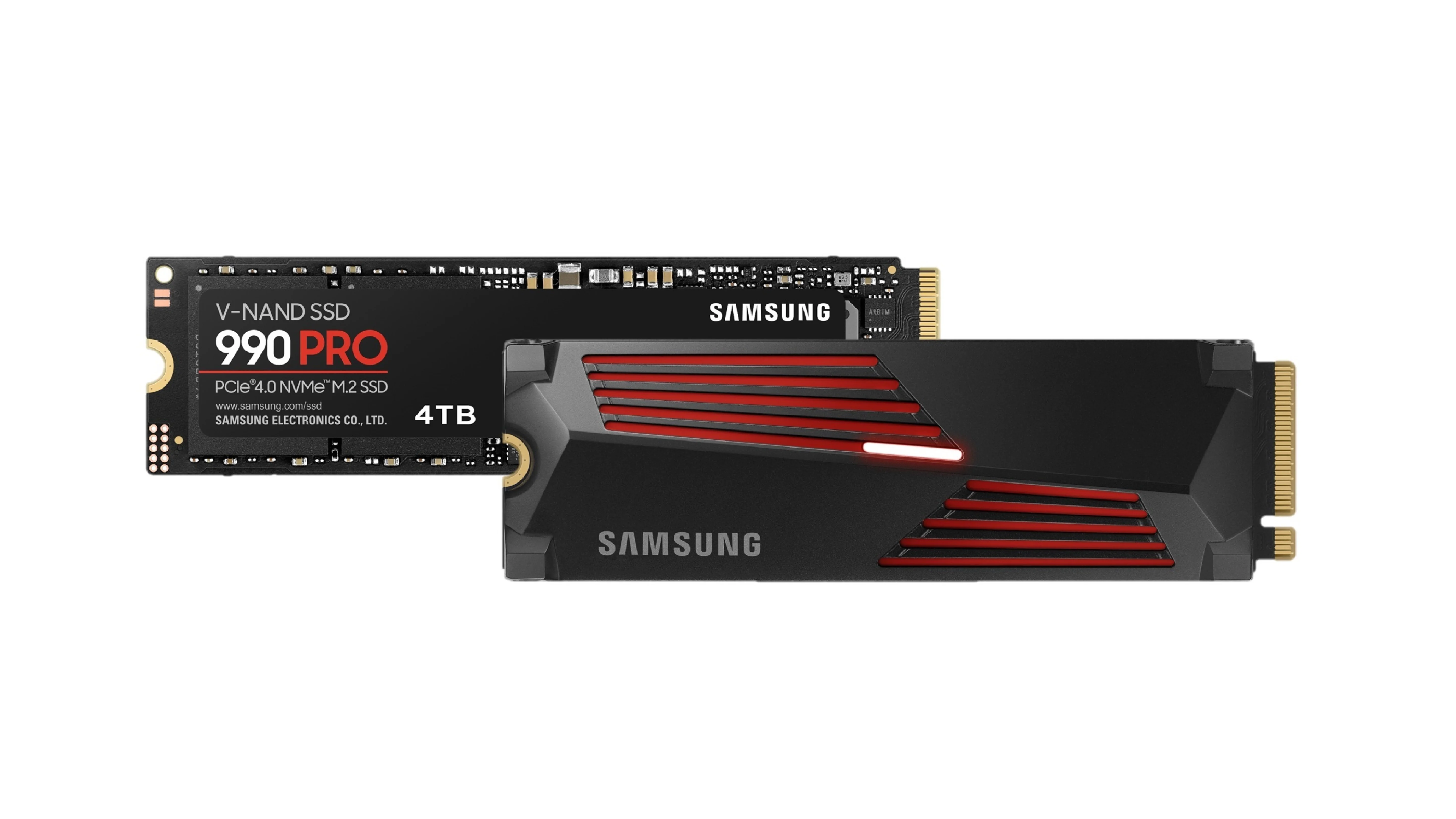 Твердотельный диск 4TB Samsung 990 PRO, M.2, PCI-E 4.0 x4, TLC 3D NAND [R/W - 7450/6900 MB/s]