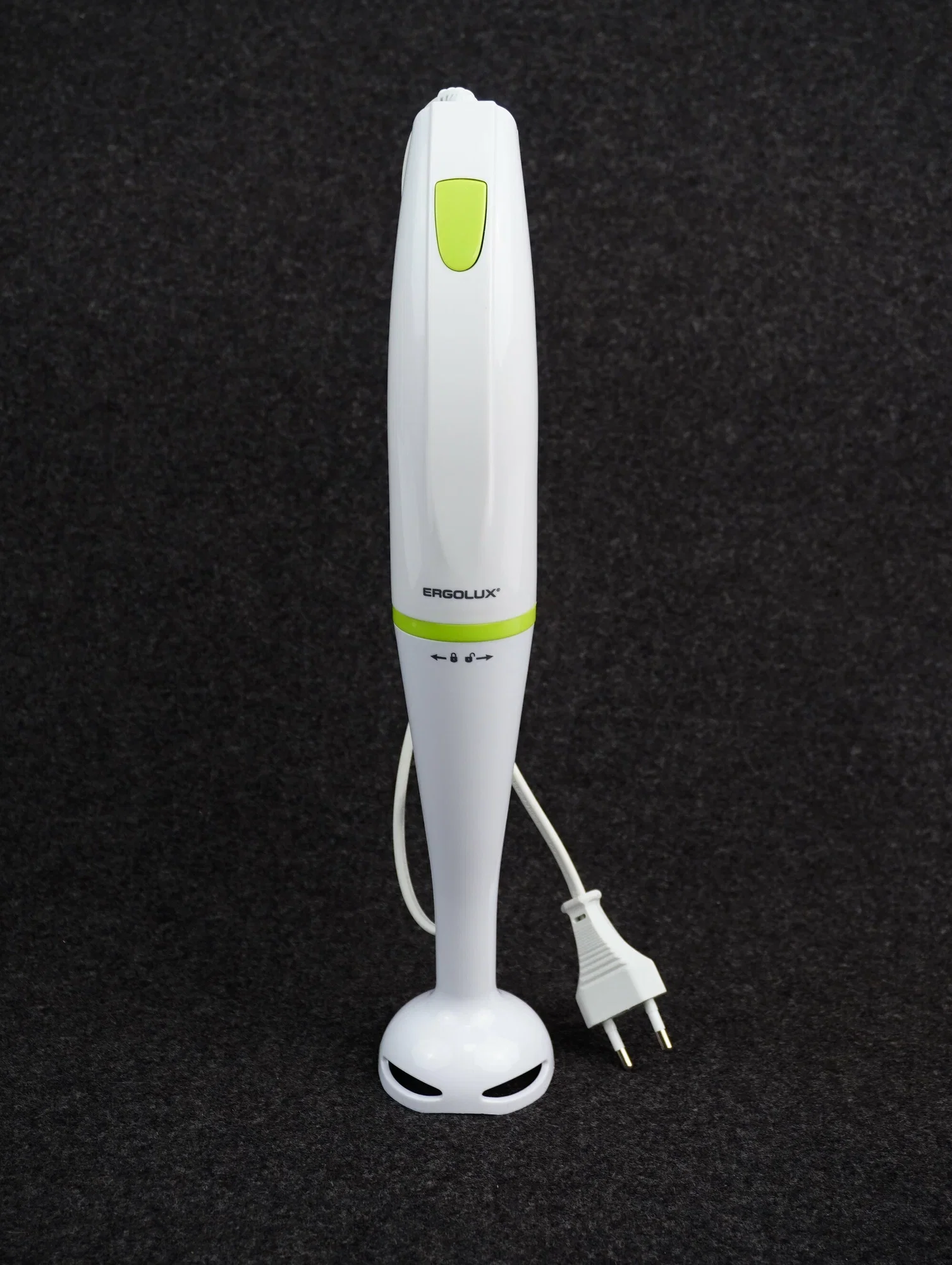 Блендер погружной Ergolux ELX-HB01-C34 (13124) 1 скорость 250 Вт, 220-240В пласт. бело-салатовый