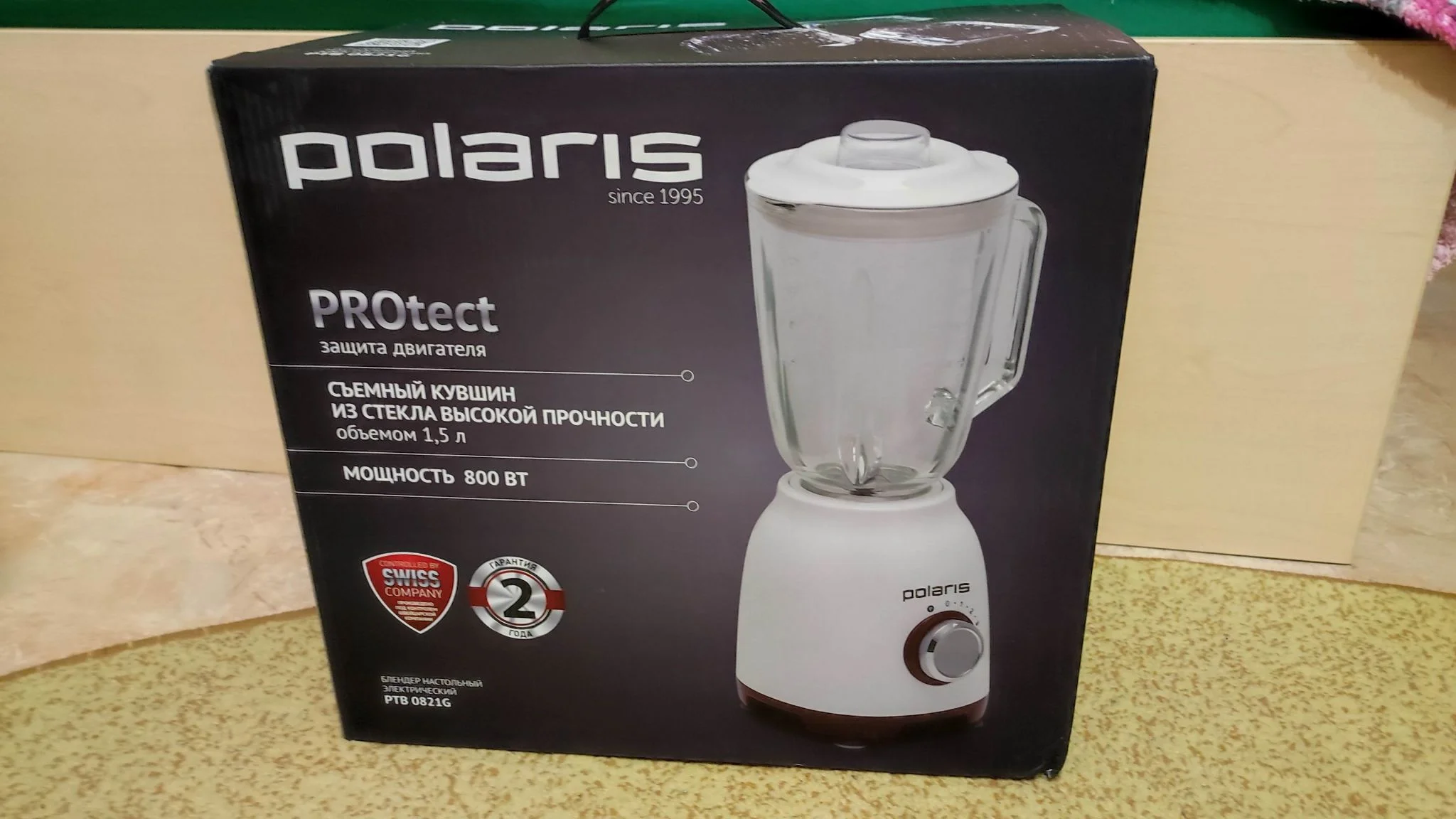 Блендер стационарный Polaris PTB 0821G белый/Красный