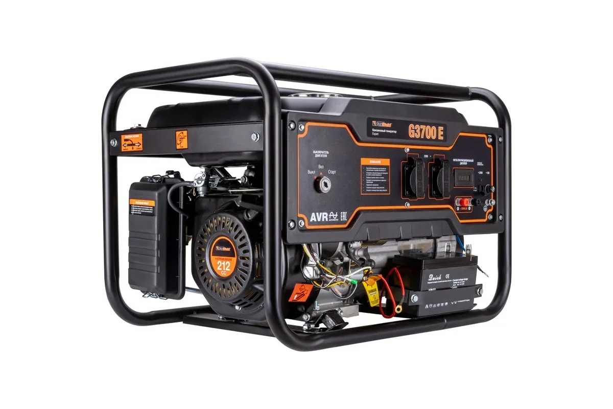Генератор бензиновый FoxWeld Expert G3700 E, ручной/электроста 3.3кВт, 0,47 л/кВт⋅ч, бак 15л, 7л/с,