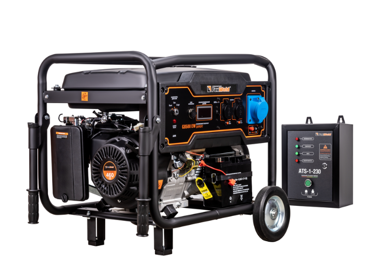 Генератор бензиновый FoxWeld Expert G8500 EW в компл. с блоком автоматики, руч7,5кВт, бак 25л, 19л/с