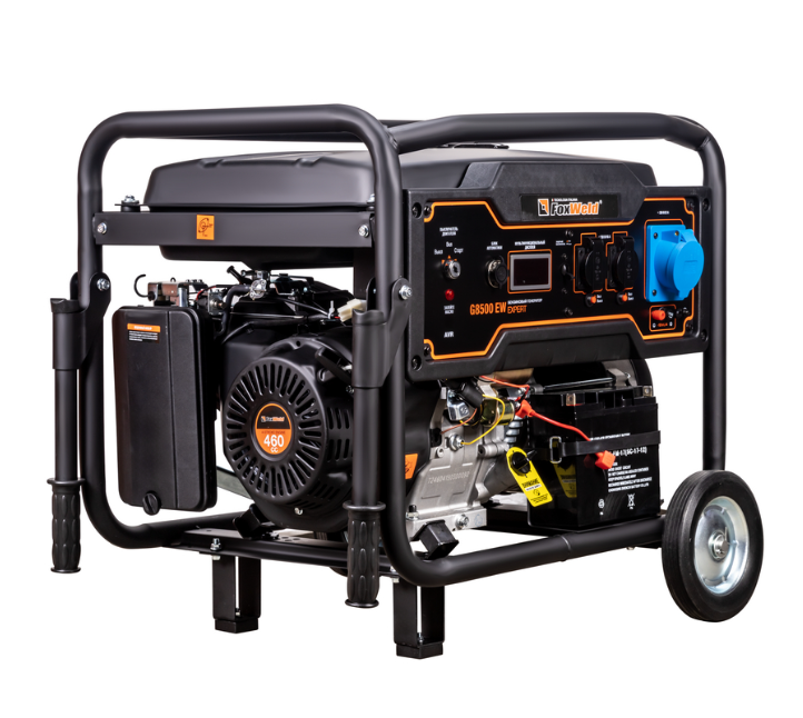 Генератор бензиновый FoxWeld Expert G8500 EW, ручной/эл стартер 7,5кВт,бак 25л, 19л/с