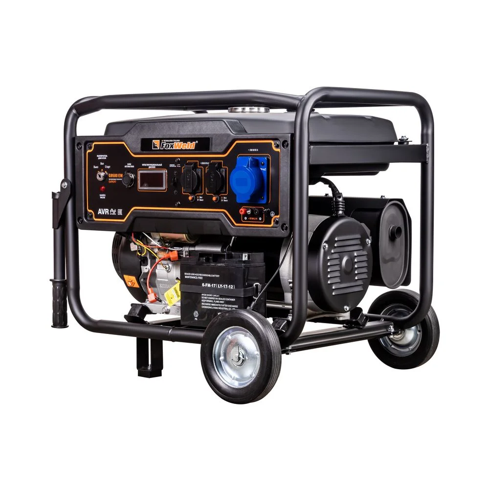 Генератор бензиновый FoxWeld Expert G8500 EW, ручной/эл стартер 7,5кВт,бак 25л, 19л/с