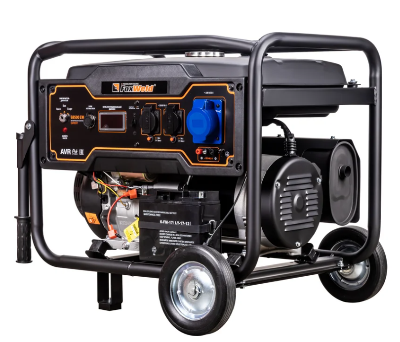 Генератор бензиновый FoxWeld Expert G9500 EW, 8,3 кВт, ручной/эл стартер, 230В,