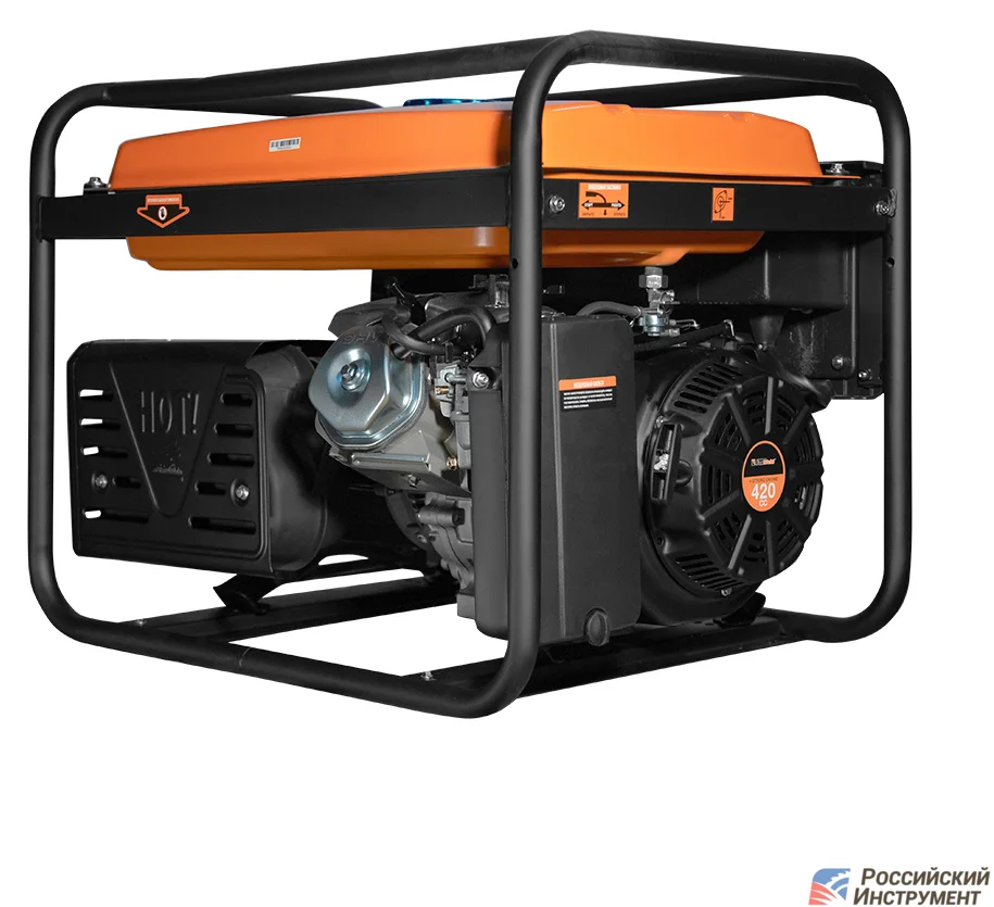 Генератор бензиновый FoxWeld Standart G6500 E, ручной/эл стартер 5.2кВт, 11л/с, бак 25л