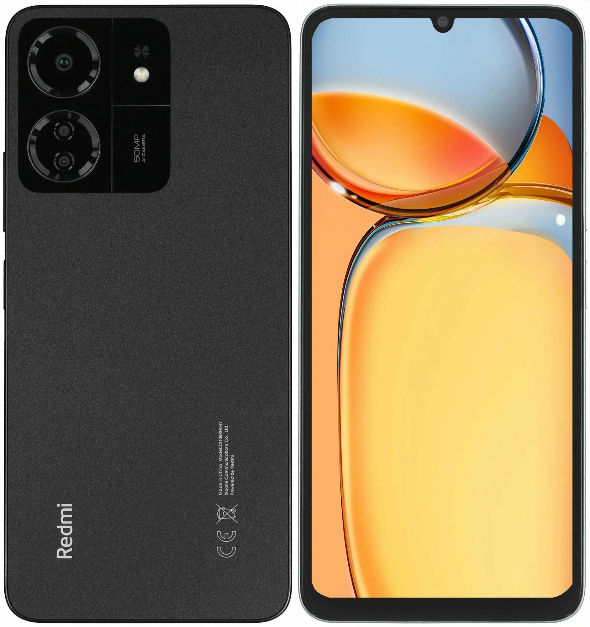 Смартфон Xiaomi Redmi 13C 4/128Gb Midnight Black РСТ, 6.74" 1600 x 720, 5000 мА*ч Мк