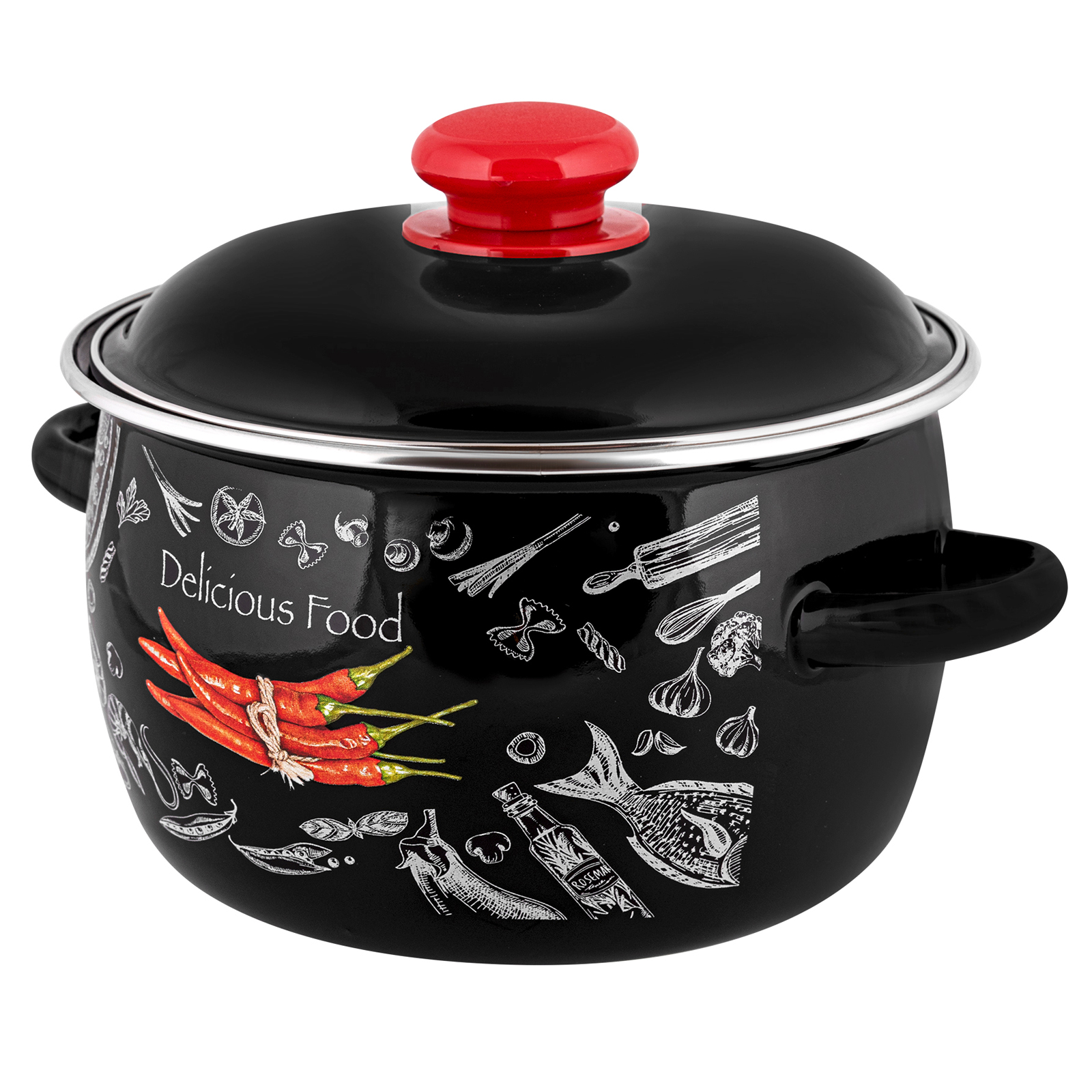 Кастрюля эмал сфер Chilli 2,0л TM Appetite