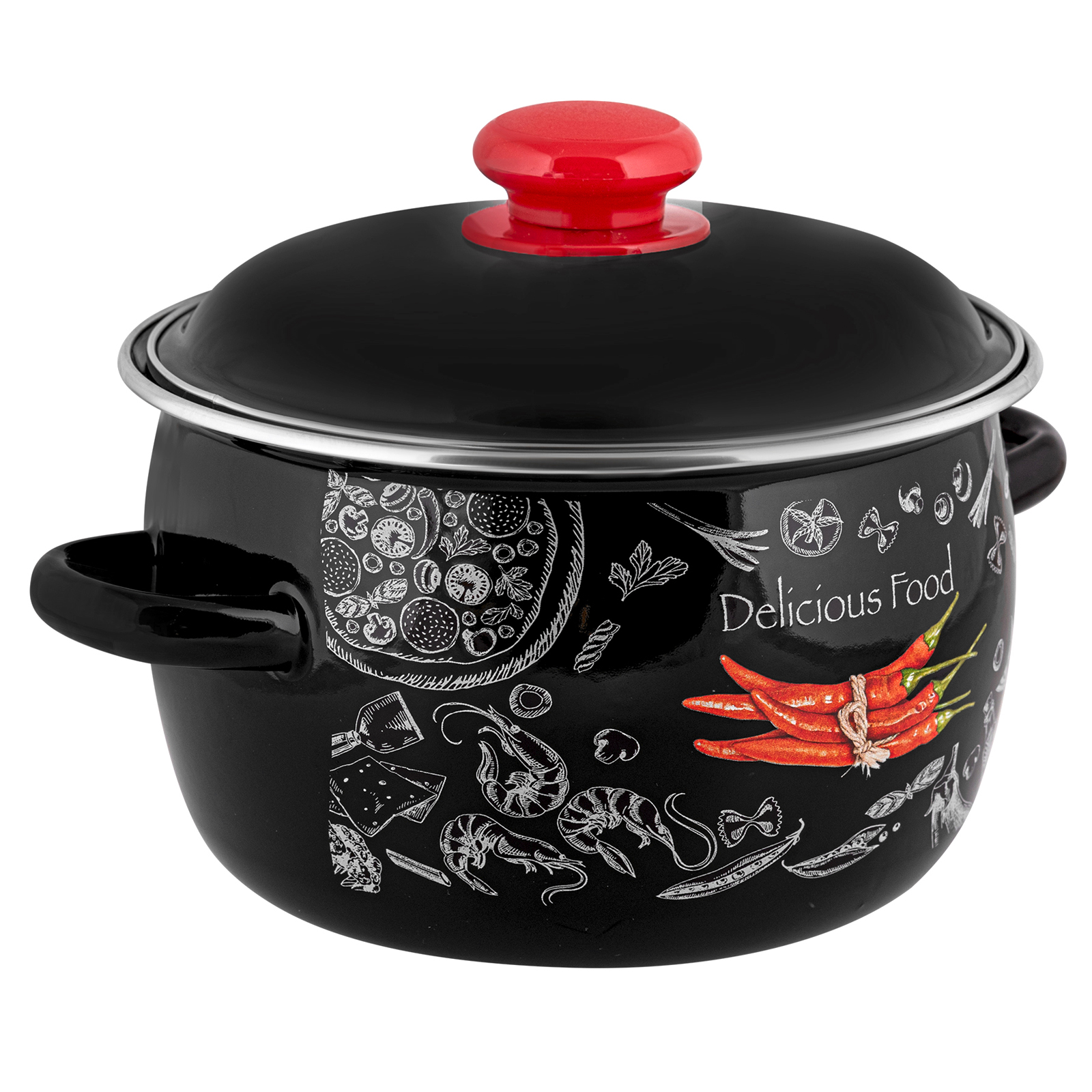 Кастрюля эмал сфер Chilli 2,0л TM Appetite