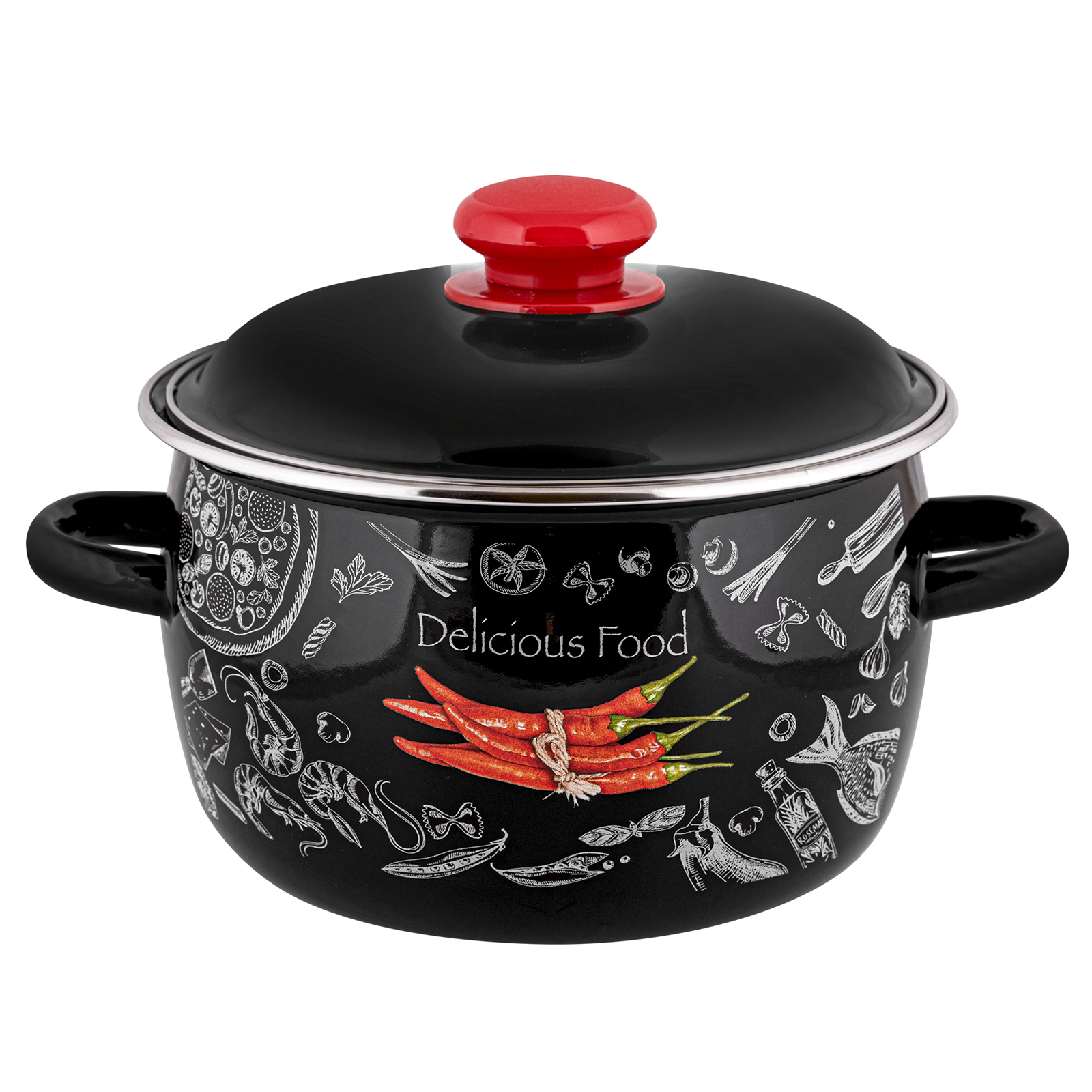 Кастрюля эмал сфер Chilli 2,0л TM Appetite