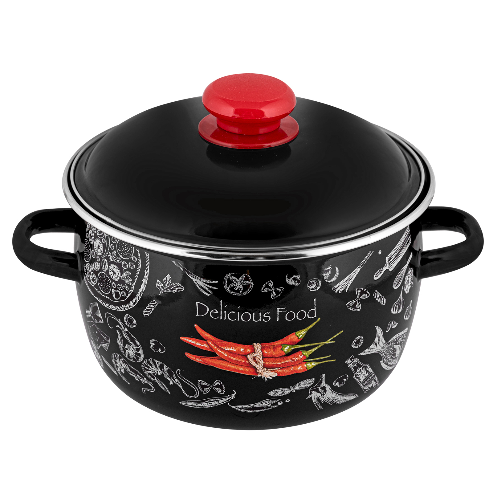 Кастрюля эмал сфер Chilli 2,0л TM Appetite