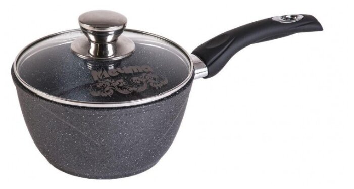 МЕЧТА Гранит black Ковш 1,7 л. со ст крышкой