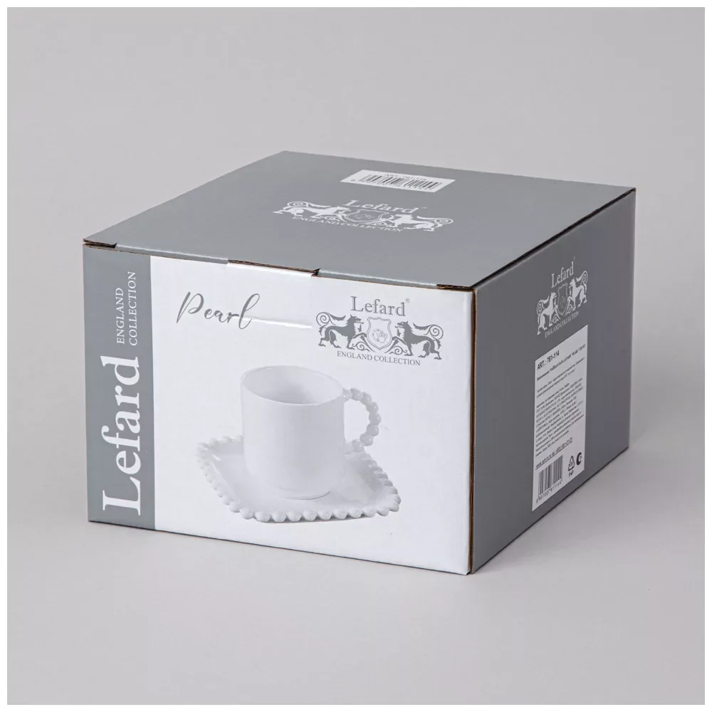 ЧАЙНАЯ ПАРА LEFARD "PEARL" 7,5*10,5*8 СМ 220 МЛ (КОР=24НАБ.)