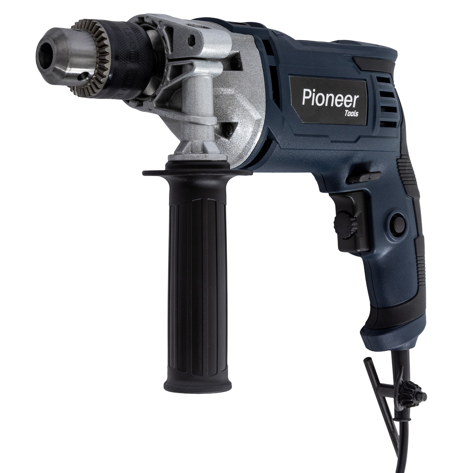 Дрель ударная Pioneer EID-E1050-01C, синий, 1050Вт, щёточный, 0-3000об./мин. 44800уд/мин. реверс