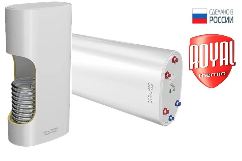 Бойлер косвенного нагрева Royal Thermo AQUATEC INOX RTWX-F 100.1 настенный, сухой ТЭН