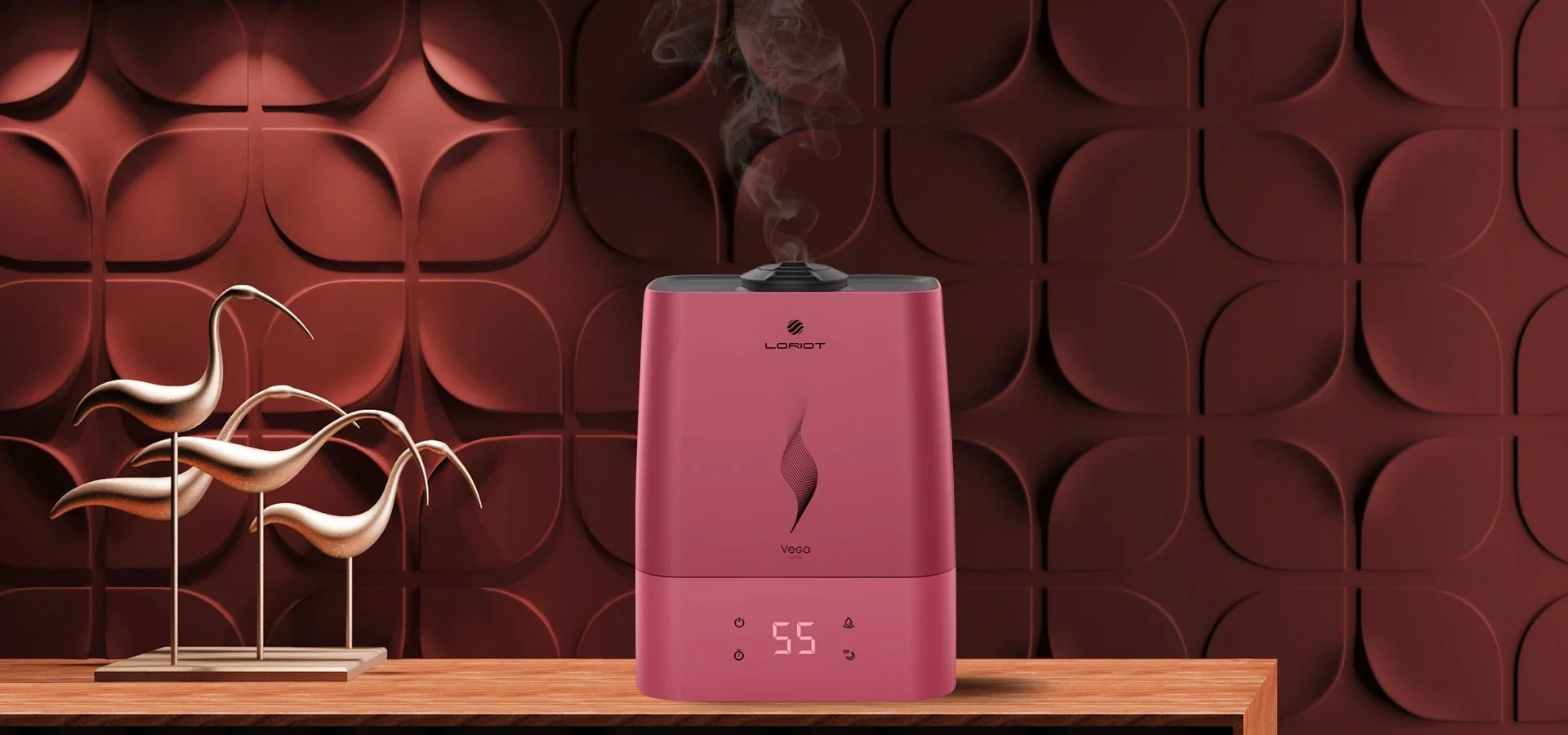 Увлажнитель воздуха Loriot Vega LHS-C530E, вишнёвый