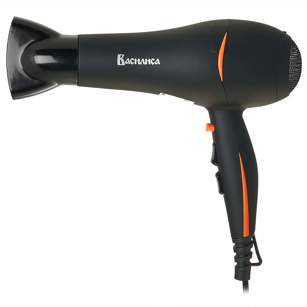 Фен Василиса ФН6-2200 черный/оранжевый, 2200 Вт, ионизация