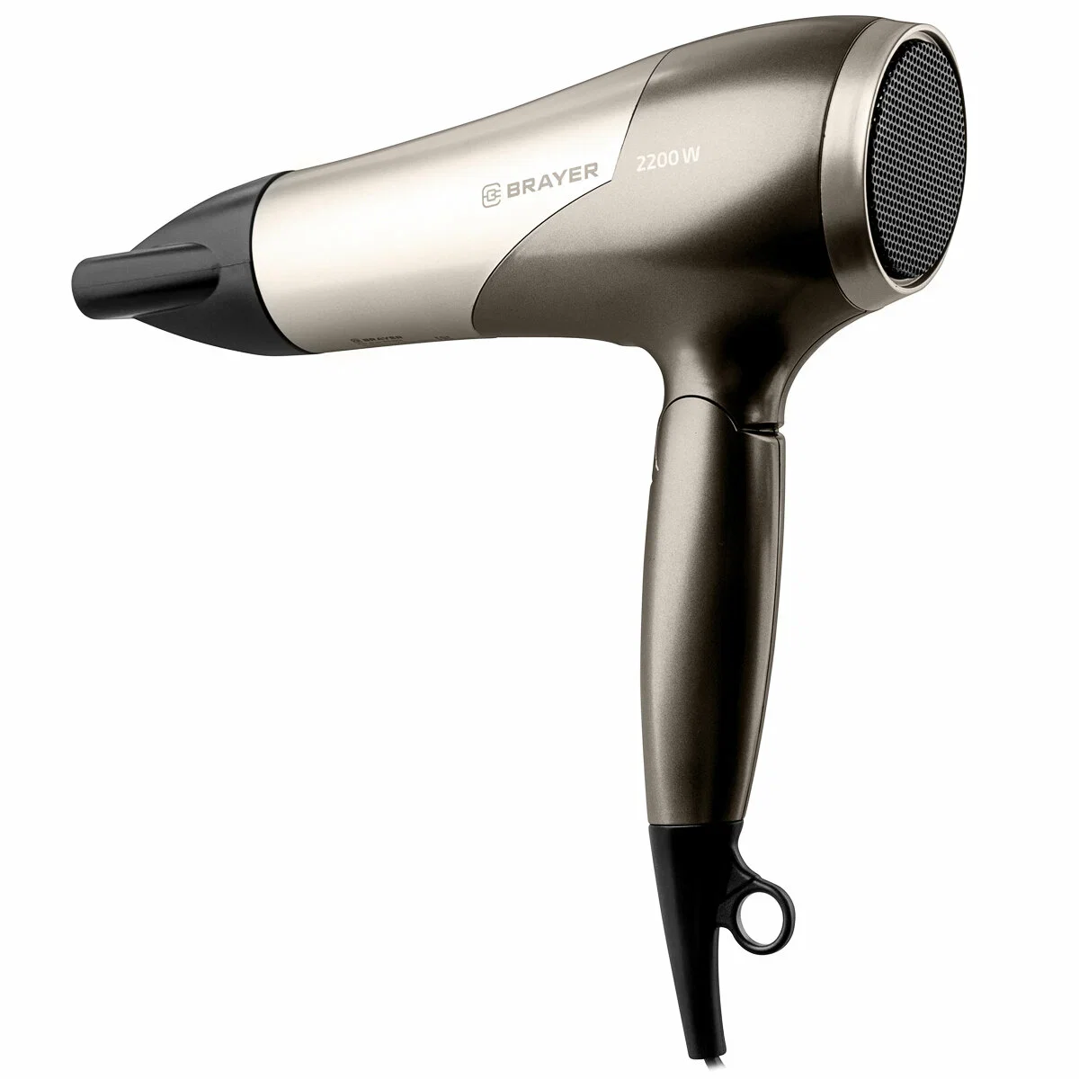 Фен-мультистайлер BRAYER BR3308 черный/золотистый, 2000 Вт, 25/32 мм