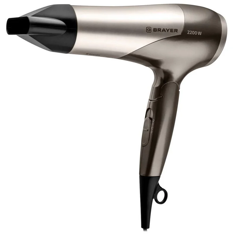 Фен-мультистайлер BRAYER BR3308 черный/золотистый, 2000 Вт, 25/32 мм