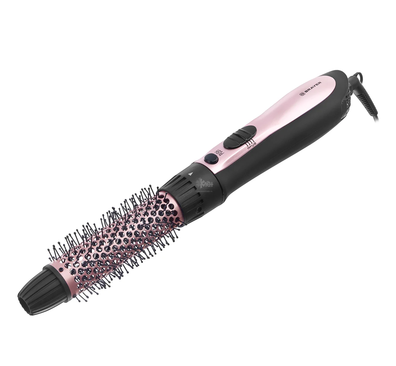 Фен-щётка BRAYER BR3130GD черный/розовый, 800 Вт