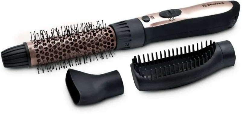 Фен-щётка BRAYER BR3130GD черный/розовый, 800 Вт