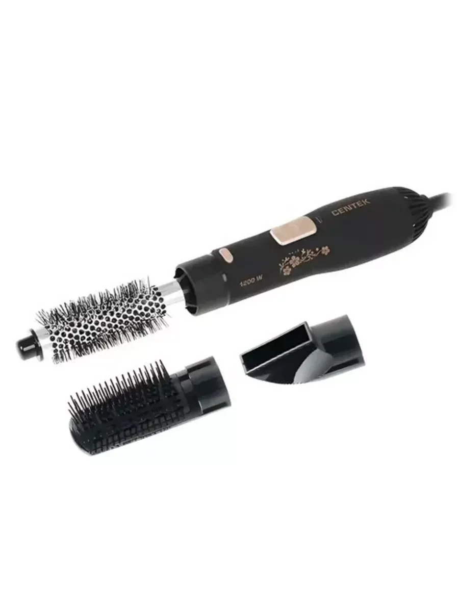 Фен-щётка Centek CT-2059 черный/золотистый, 1200 Вт, 25 мм