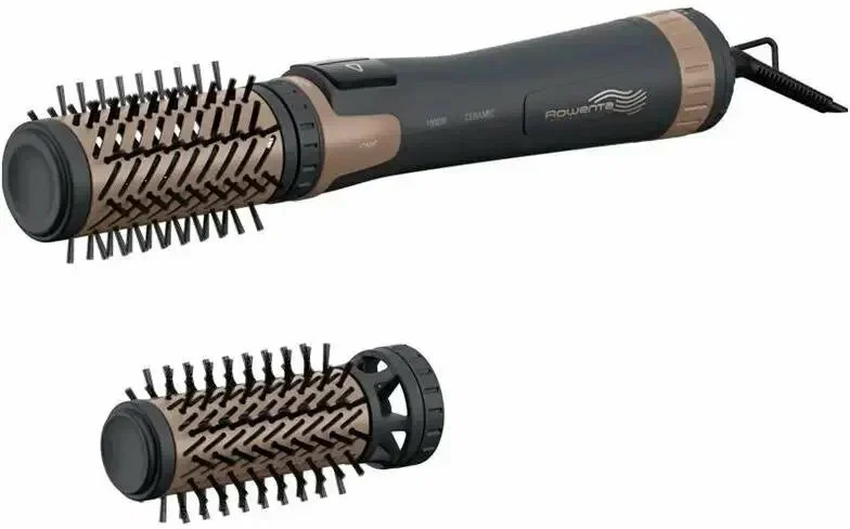 Фен-щётка Rowenta CF9528F0 черный/коричневый, 1000 Вт, ионизация, 40/50 мм
