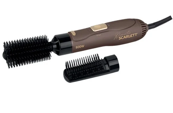 Фен-щётка Scarlett SC-HAS73I14 коричневый/золотистый, 800 Вт, ионизация, 55 мм