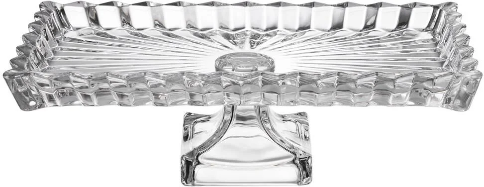 БЛЮДО СЕРВИРОВОЧНОЕ "CRYSTALITY" НА НОЖКЕ 28,5*15*9 СМ