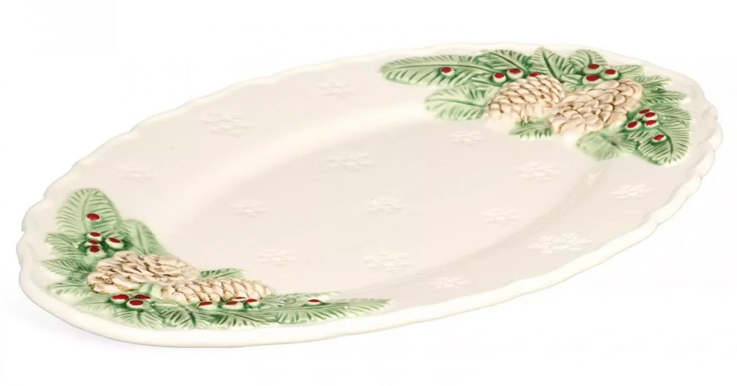 БЛЮДО СЕРВИРОВОЧНОЕ "GREEN PINE" 29*23*2,5 СМ