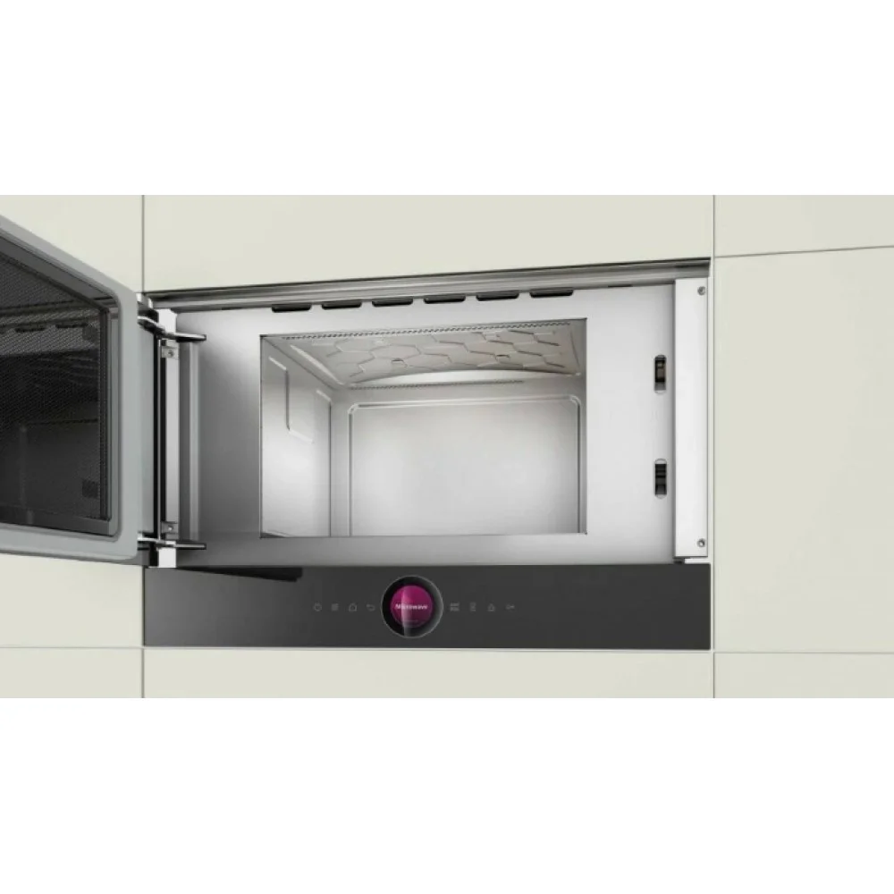 Встраиваемая микроволновая печь Bosch BER7321B1 900Вт, 5 режимов, кварцевый гриль,инвертер, 21 л, черный, петли справа