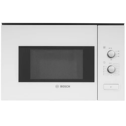 Встраиваемая микроволновая печь Bosch BFL 520MW0 белый, 20 л, 800 Вт, переключатели - поворотный механизм