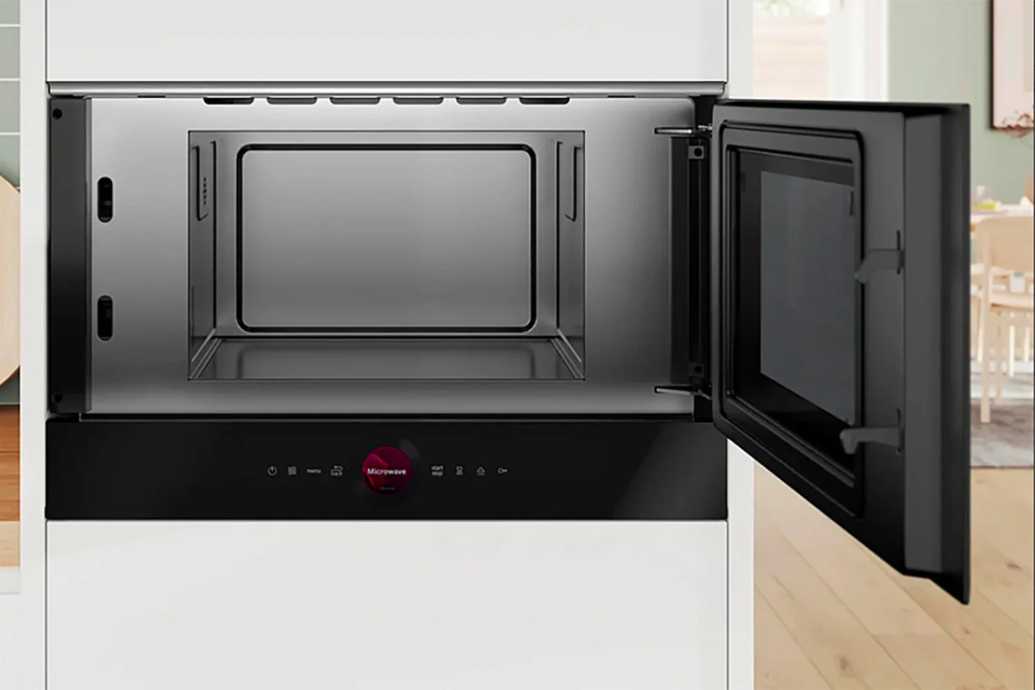 Встраиваемая микроволновая печь Bosch BFR7221B1 900Вт, 5 режимов, инвертер, 21 л, черный, петли справа