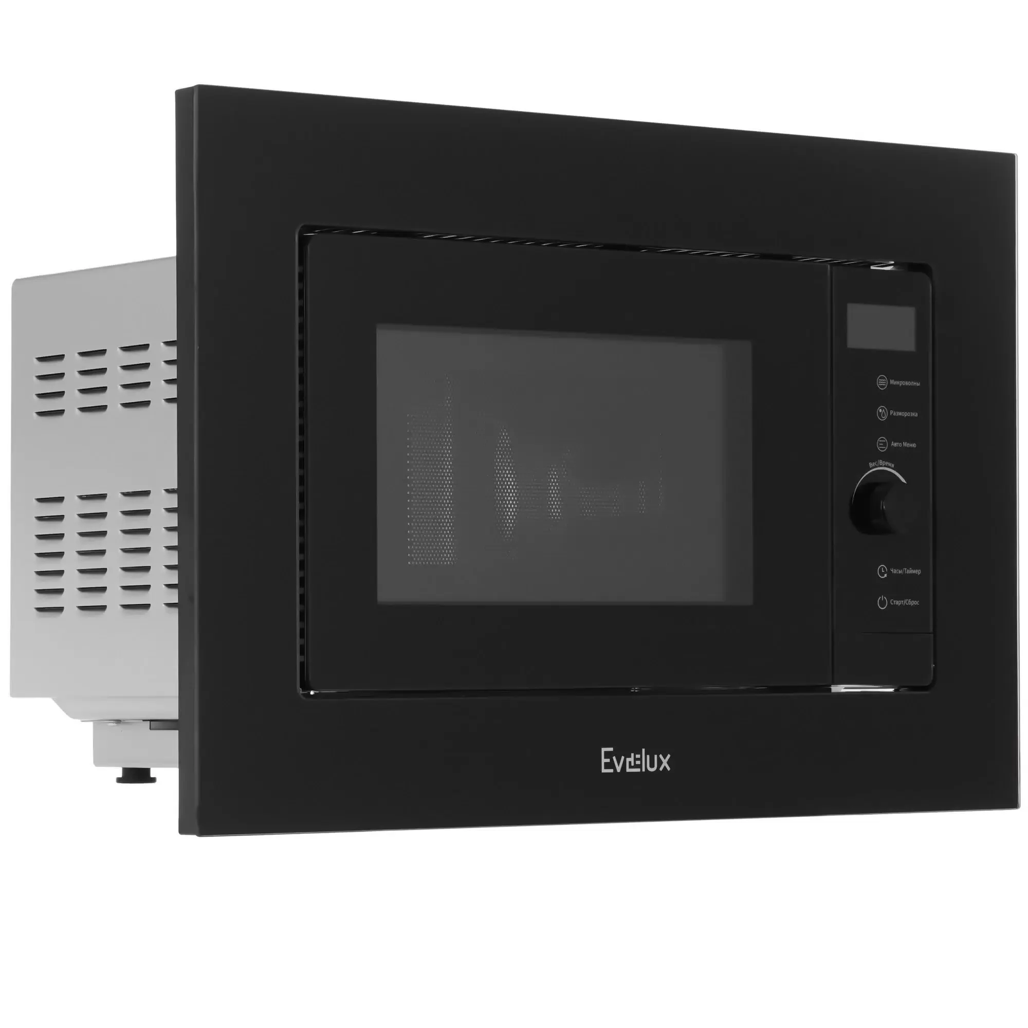 Встраиваемая микроволновая печь Evelux MW 253 B черный, 17 л, 700 Вт, поворотный механизм/сенсор