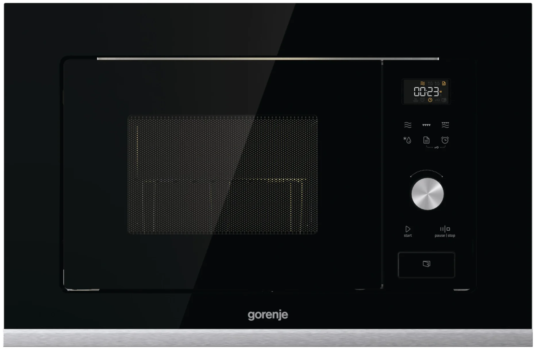 Встраиваемая микроволновая печь GORENJE BMX201AG1BG Электронное управление, черный, объем: 20 л