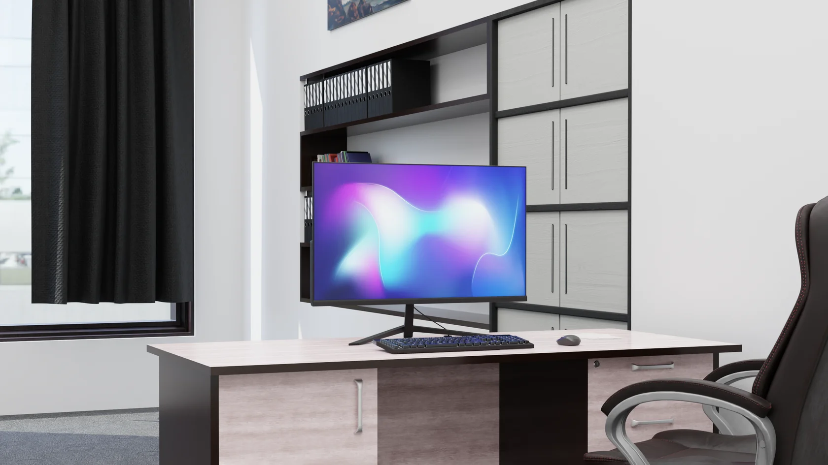 Монитор 27" ABR MC27GQC-i1 VA 2560x1440, 165 Гц, 1 мс, 16:9, 300 кд/м², 2xHDMI, 2xDP 1.4, HDR, изогнутый экран (1500R), регулировка по высоте, VESA 10